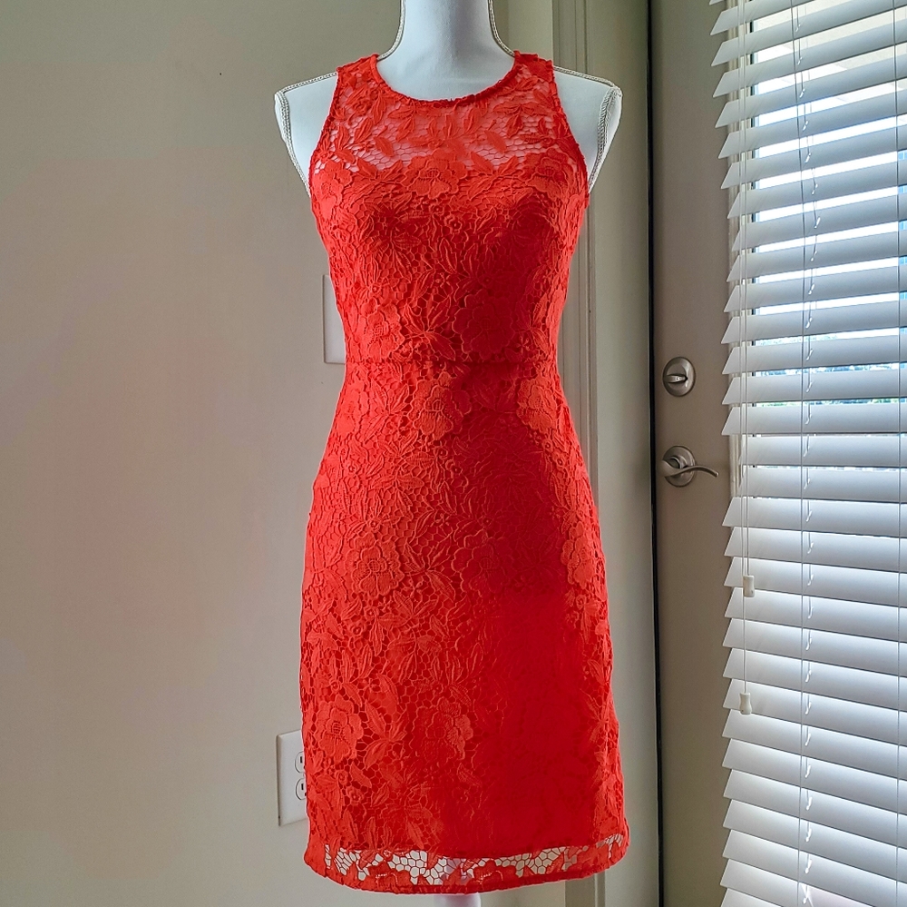 JCrew Coral Floral Sheath Dress NWT